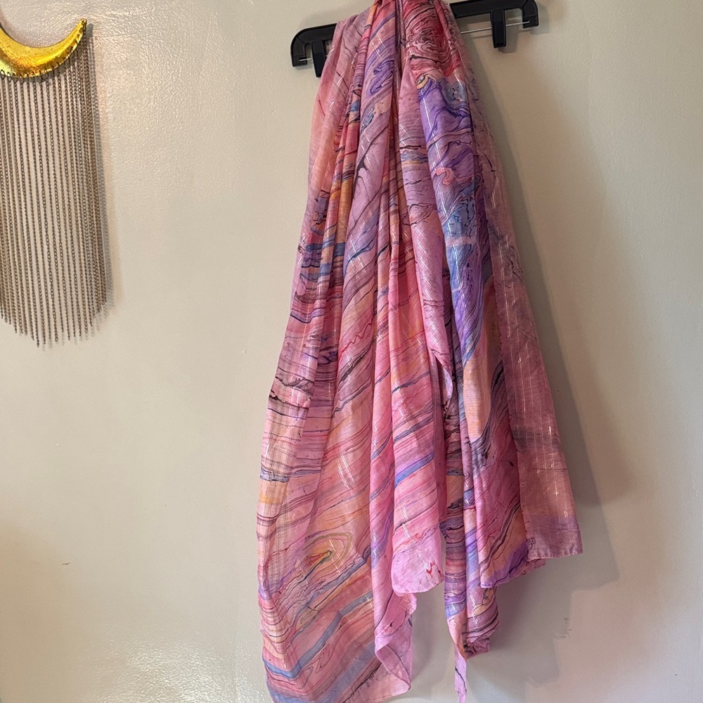 🌸🌟❄️💜Colorful Swirl Pattern Scarf